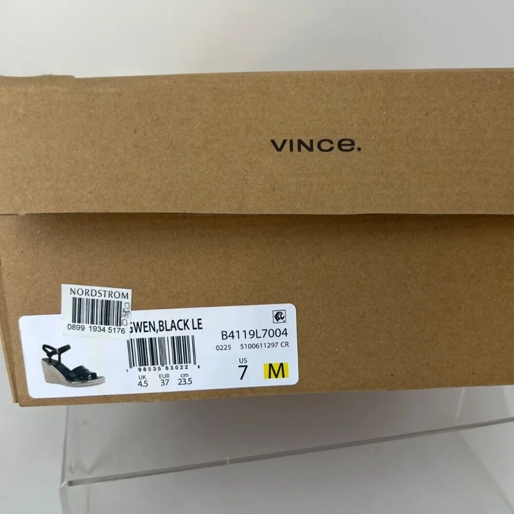 Vince black leather